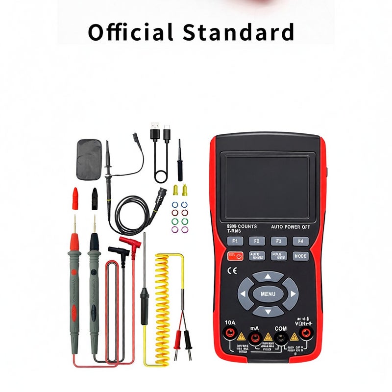 2in1 Oscilloscope Multimeter: 2.8Inch IPS Color Display, Premium ABS & TPE Fallproof Structure - Dual Mode Switching for Electrical Testing, Circuit Debugging & Professional Technicians - Image 5