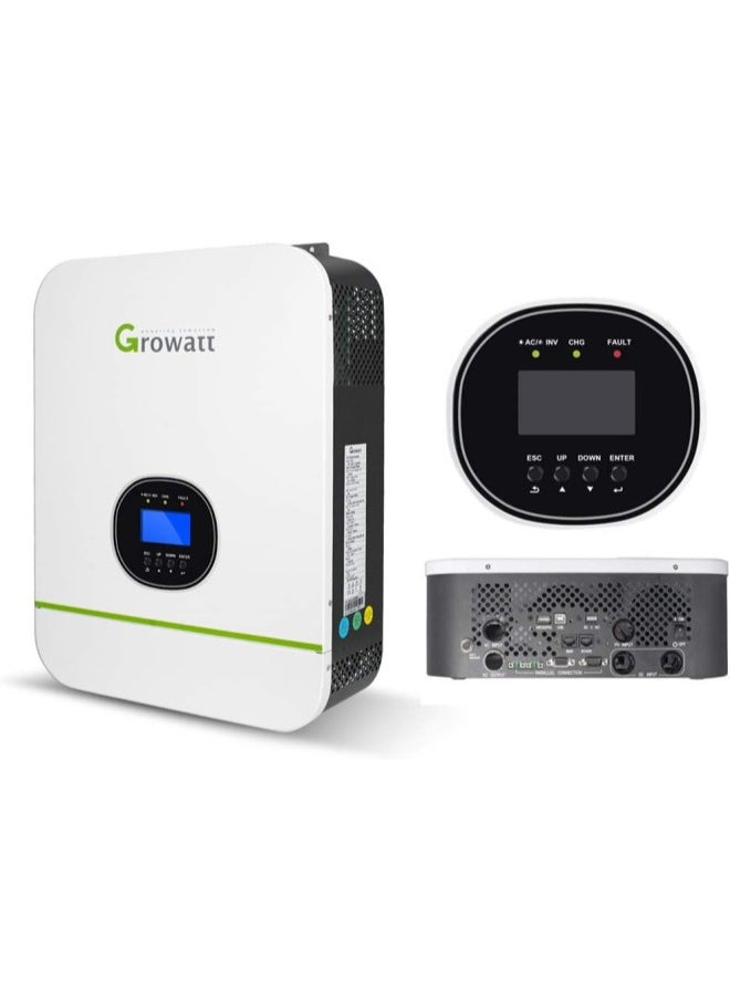 silvercnc - 3000W Off The Grid Solar Inverter 110V/220V with 80A MPPT Solar Charger Controller, Pure Sine Wave Hybrid Inverter Support Split Phase for 48V Battery Off The Grid Solar Home Use Solar Power Inverter - Image 1