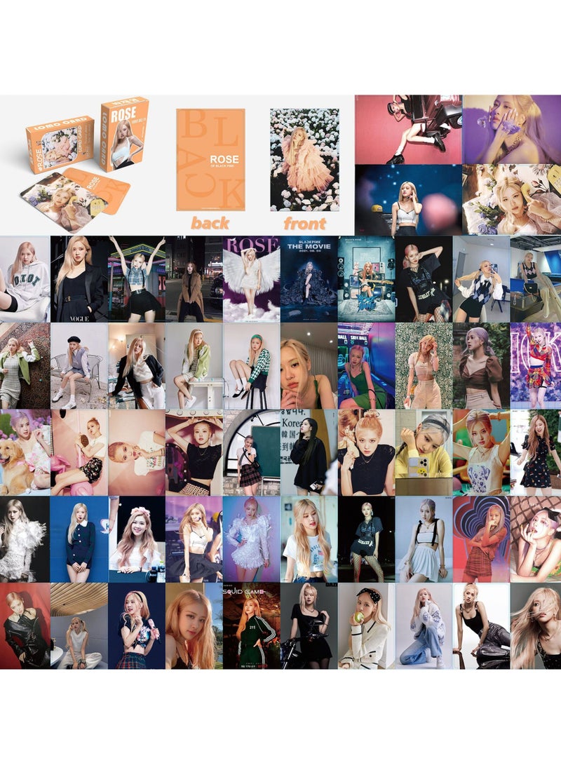 55Pcs BlackPink Rose Lomo Card - Image 2