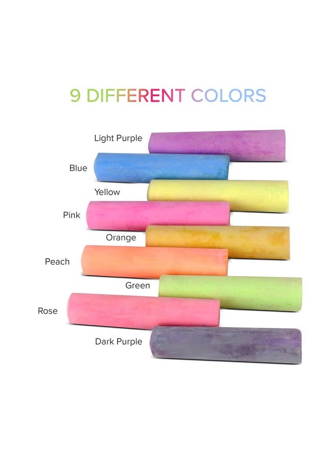 Kid Made Modern Non Toxic Sidewalk Chalk Bucket (24 Count) - Washable Colored Chalk Bulk Set for Kids and Toddlers Outdoor Games - Image 2