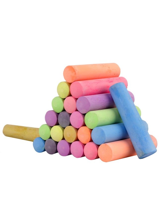 Kid Made Modern Non Toxic Sidewalk Chalk Bucket (24 Count) - Washable Colored Chalk Bulk Set for Kids and Toddlers Outdoor Games - Image 5