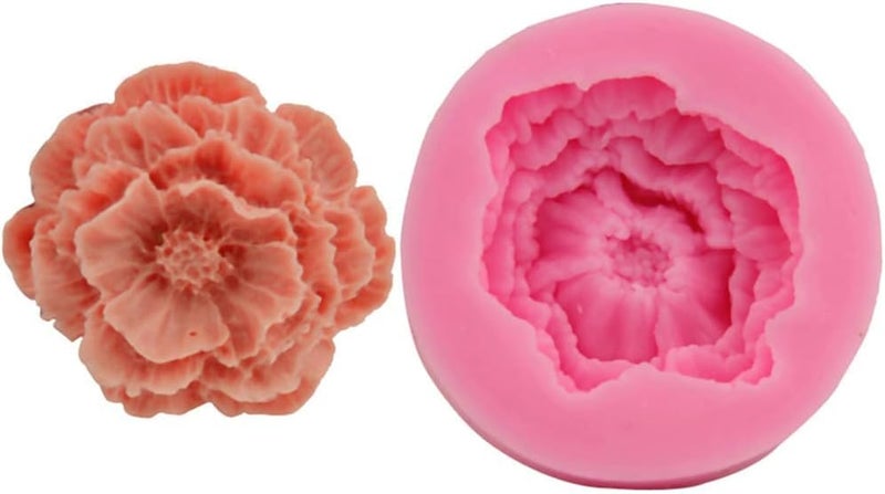 Skytail Skytail Small Peony Carnation Mould Candle Rose Mold for DIY Scented Candle Wax Waxmelts Aromatherapy Epoxy Resin Crafts Home Decor Gifts Keychain Soap Bath Bombs Clay Chocolate Fondant Cake Mold