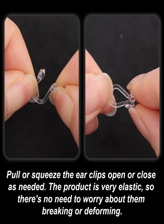 Fukaisu 40pcs Clear Earring Clip On Converter, Invisible Ear Adjuster with Storage Box Non-Piercing Cosmetic Ear Correctors for Men Women - Image 4
