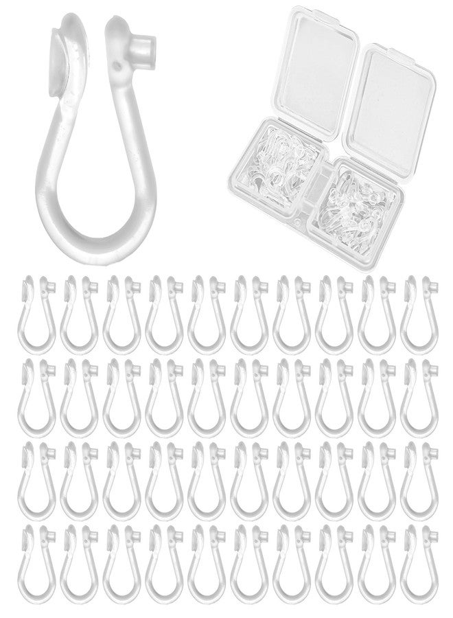 Fukaisu 40pcs Clear Earring Clip On Converter, Invisible Ear Adjuster with Storage Box Non-Piercing Cosmetic Ear Correctors for Men Women - Image 1