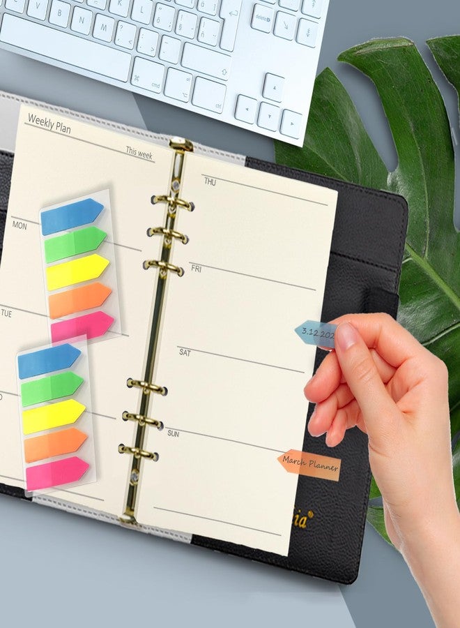 Harphia A6 6 Holes Binder Refill Set, 90Sheets Weekly Planner Insert, 5 Sheets Divider Paper, Today ruler With Inch, Translucent Zipper Bag, Pvc Card Bag, 200Pcs Colorful Index Stickers 005Da6Week - Image 5