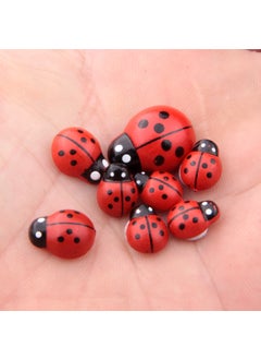 Generic Japanese Grocery Bonsai Succulent Beetle Garden Decor Red (Wood) 