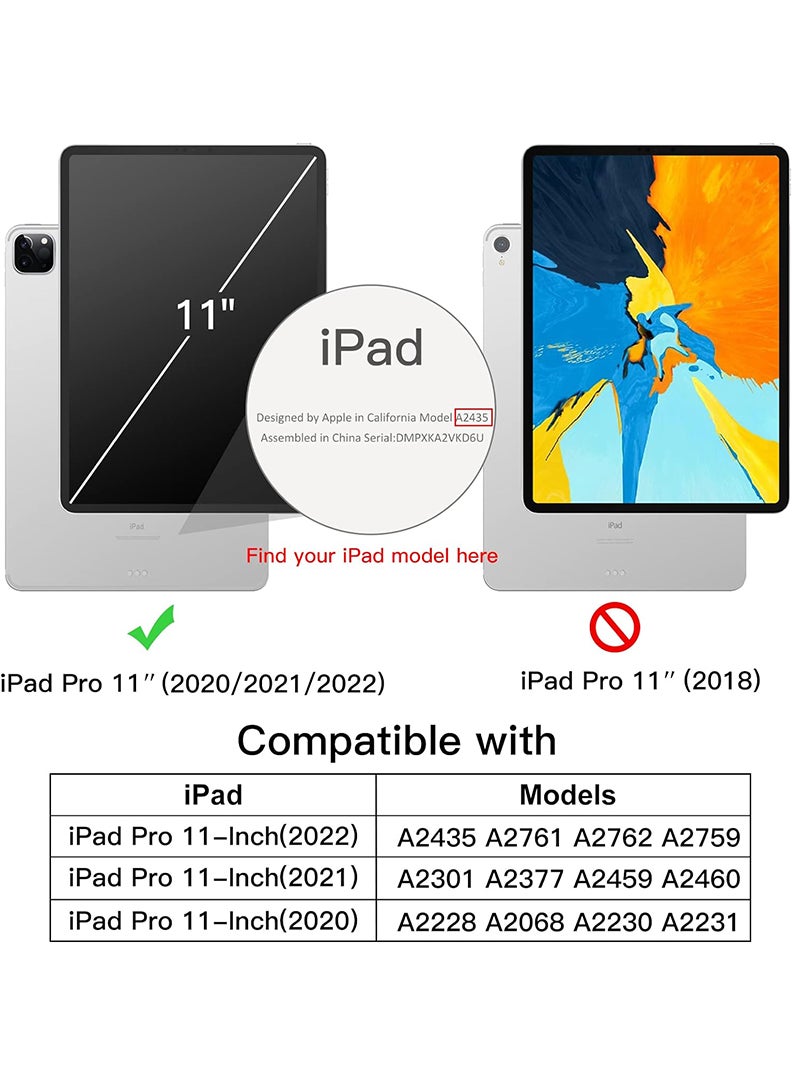 Theodor - Protective Flip Case For Apple iPad Pro 11 With Trifold Stand Auto Wake Sleep Shockproof Cover Anti social social club copy - Image 1