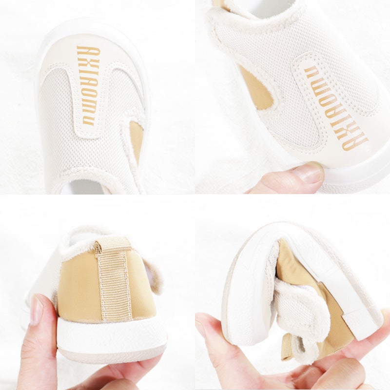 Baby Cotton Shoes Home Soft Sole Children'S Two Cotton Shoes Girls Fleece-Lined Shoes Boys Shoes Children'S Sneaker Tide - Image 3