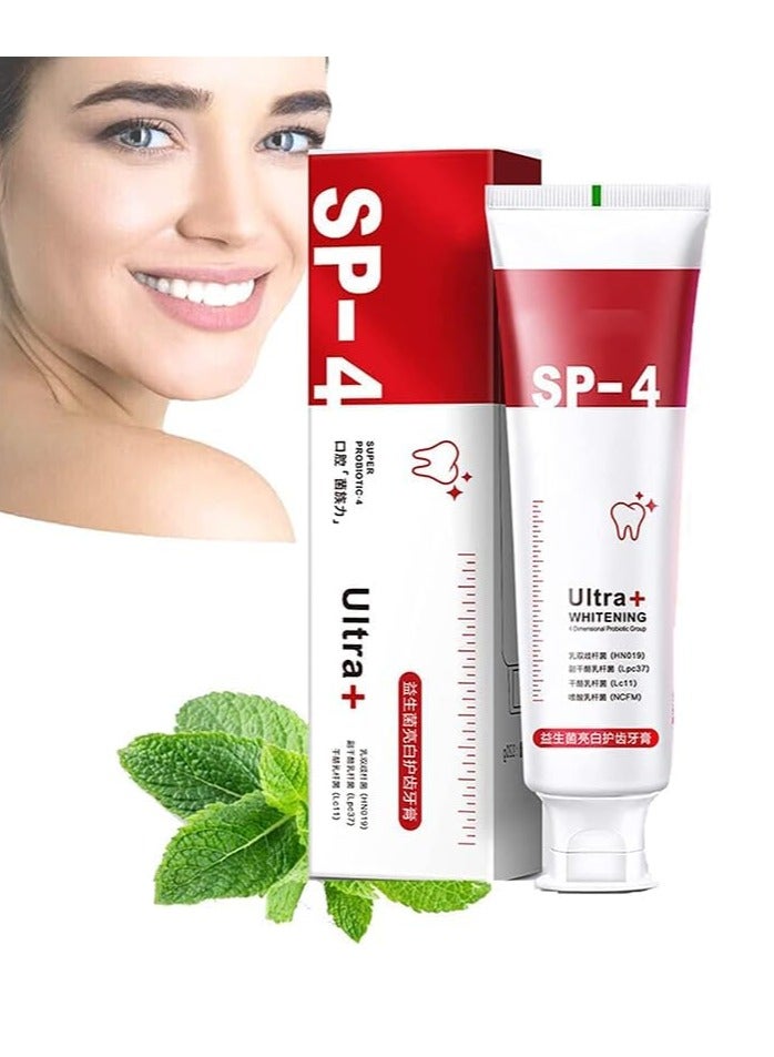 EELHOE معجون أسنان SP-4، معجون أسنان SP-4، معجون أسنان بروبيوتيك SP-4، معجون أسنان SP-4 بروبيوتيك لتبييض الأسنان، تبييض، إزالة البقع، نفس منعش، معجون أسنان لتبييض الأسنان - Image 3