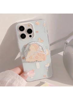 Generic Suitable For Iphone 15 Mobile Phone Case Anti-fall Double-layer Magnetic Bracket Cheese Corruate Hard Shell Cartoon-Color:Light Blue-Applicable Models:Any Model Can Be Ordered Personalized. For Other Models, Place An Order For This Option And Leave A Message. Please Consult Customer Service For Details Source Factory, Welcome To Visit!  - Image 3