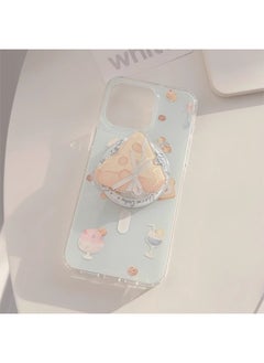 Generic Suitable For Iphone 15 Mobile Phone Case Anti-fall Double-layer Magnetic Bracket Cheese Corruate Hard Shell Cartoon-Color:Light Blue-Applicable Models:Any Model Can Be Ordered Personalized. For Other Models, Place An Order For This Option And Leave A Message. Please Consult Customer Service For Details Source Factory, Welcome To Visit!  - Image 5