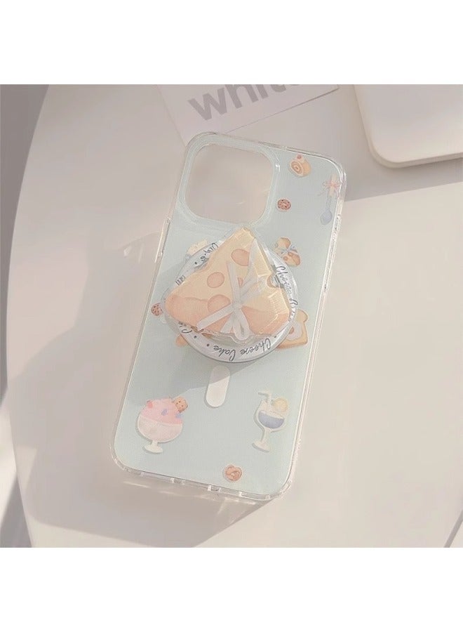 Suitable For Iphone 15 Mobile Phone Case Anti-fall Double-layer Magnetic Bracket Cheese Corruate Hard Shell Cartoon-Color:Light Blue-Applicable Models:Any Model Can Be Ordered Personalized. For Other Models, Place An Order For This Option And Leave A Message. Please Consult Customer Service For Details Source Factory, Welcome To Visit!