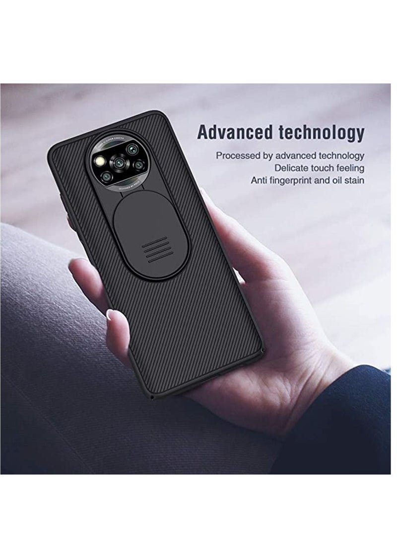 Y&D Case for Xiaomi Poco X3 NFC Cover Hard CamShield with Camera Slide Protective [ Perfect Design Compatible (NFC) ] - Black - Image 4