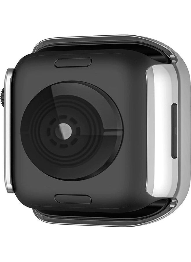 NIBEMINENT - Protective Diamond Crystal Bumper Cover for Apple Watch 7 41mm Silver - Image 1