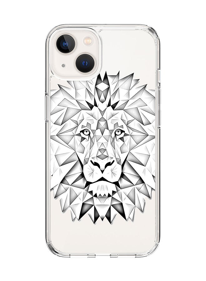 Stylizedd Classic Clear Case for Apple iPhone 14 Plus Case Hybrid Soft Cover Flexible Edges Anti Drop TPU PC Gel Thin Transparent Cover - Poly Lion