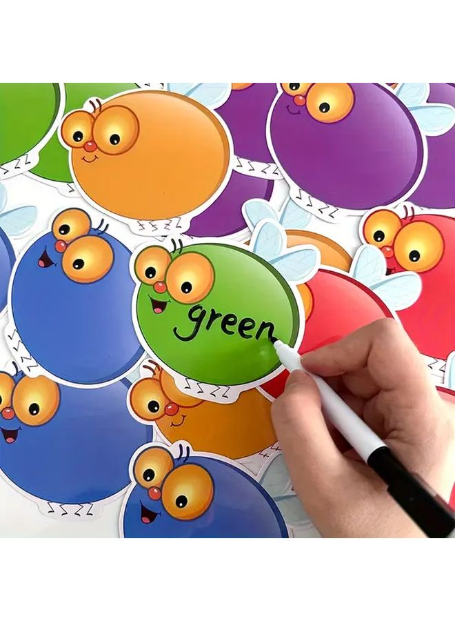 مجموعة لعبة مطابقة الحروف بمضرب الذباب التعليمي - 39 بطاقة، قلمان، 4 مضارب، تدرب على تهجئة الصوتيات - Image 5