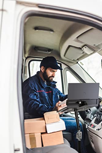 CTA Digital Laptop Arm - CTA Security Laptop Arm with VESA Mounting Base for Delivery Vehicles, Law Enforcement Cars, and Ride Share Drivers – Compatible with Laptops up to 17” (AUT-SAM) – Black - Image 2