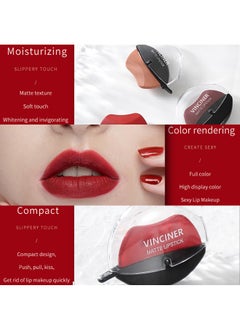 VINCINER Lazy Velvet Matte Lipstick-Lip shaped lipstick,easy to apply,long-lasting and non-fading matte effect matte lipstick Pink #03  - Image 4