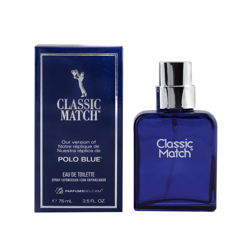 PB ParfumsBelcam Blue Classic Match, Our Version of a Signature Designer Eau de Toilette Spray for Men, 75 mL. - Image 1