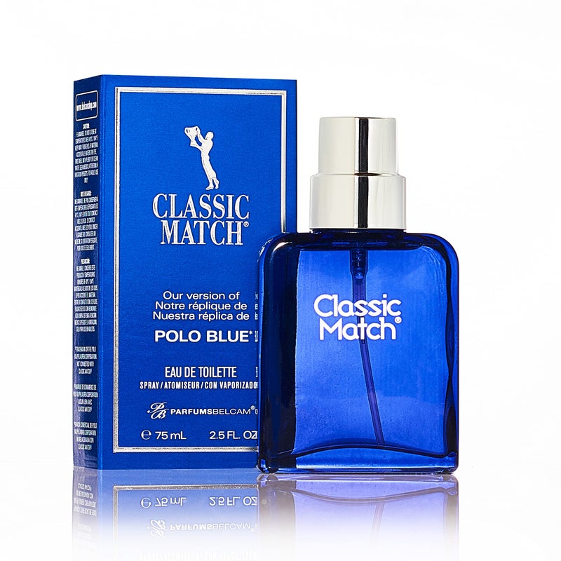 PB ParfumsBelcam Blue Classic Match, Our Version of a Signature Designer Eau de Toilette Spray for Men, 75 mL. - Image 3