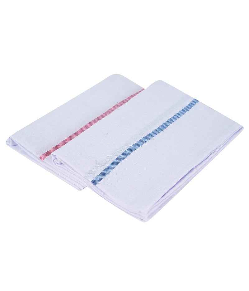COMFORT WEAVE مناشف حمام كيرالا من قطن كومفورت ويف (ثورثو) عبوة من قطعتين (30" X 60"), أبيض, 152.4X76.2 سم, 200 TC, 152.4 سنتيمتر - Image 2