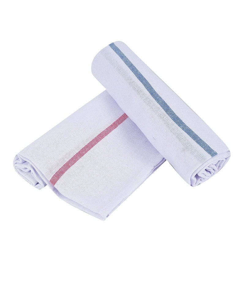 COMFORT WEAVE مناشف حمام كيرالا من قطن كومفورت ويف (ثورثو) عبوة من قطعتين (30" X 60"), أبيض, 152.4X76.2 سم, 200 TC, 152.4 سنتيمتر - Image 1