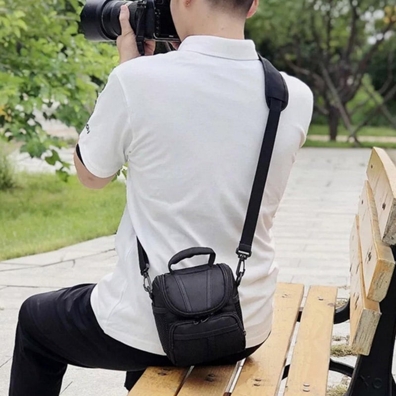 حقيبة كاميرا DSLR من النايلون المضاد للصدمات مع حجرة سحاب أمامية وجيب للإكسسوارات - Image 5