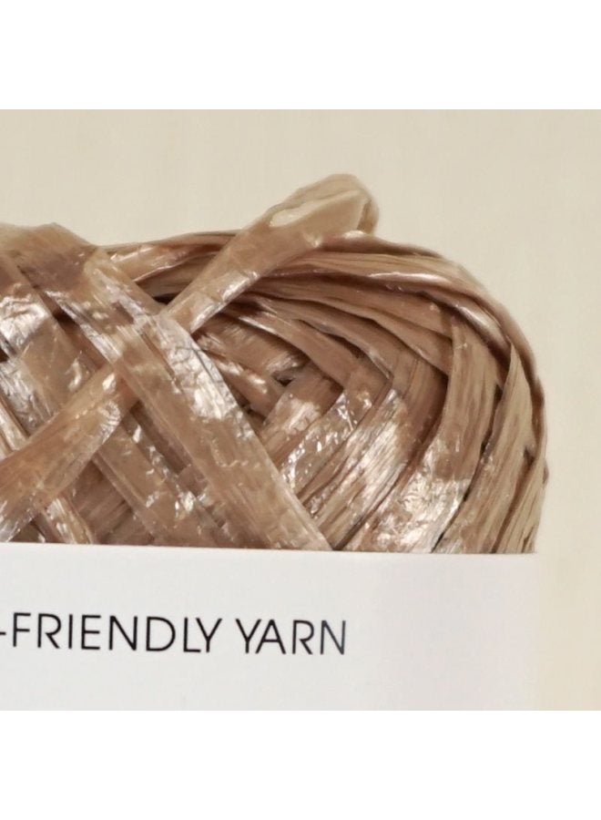 Raffia Line Cotton Straw Hat Bag DIY Crochet Friendly Braided Line ECO RAFFIA-Color:Champagne Color  - Image 1