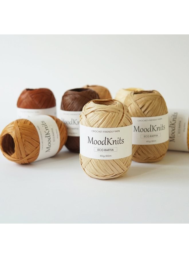 Raffia Line Cotton Straw Hat Bag DIY Crochet Friendly Braided Line ECO RAFFIA-Color:Champagne Color  - Image 2
