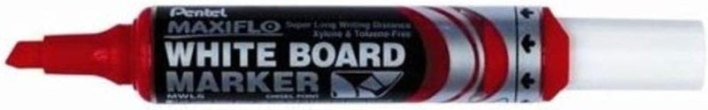 Pentel Maxiflo Chisel Tip White Board Marker - Red