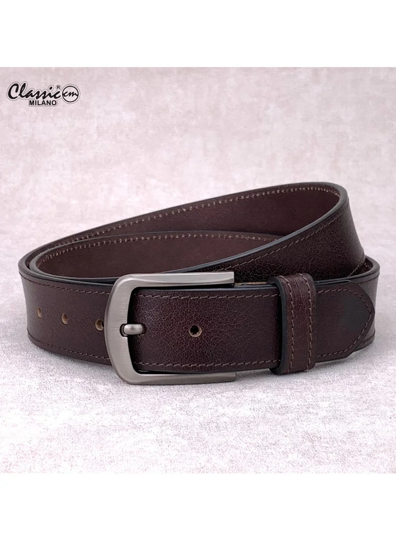 Classic Milano Classic Milano Genuine Leather Belt for Men - Semi-Casual & Party Wear Belt for Jeans, Casual Outfits, and Gifts - Black, Brown & Tan Men’s Belt