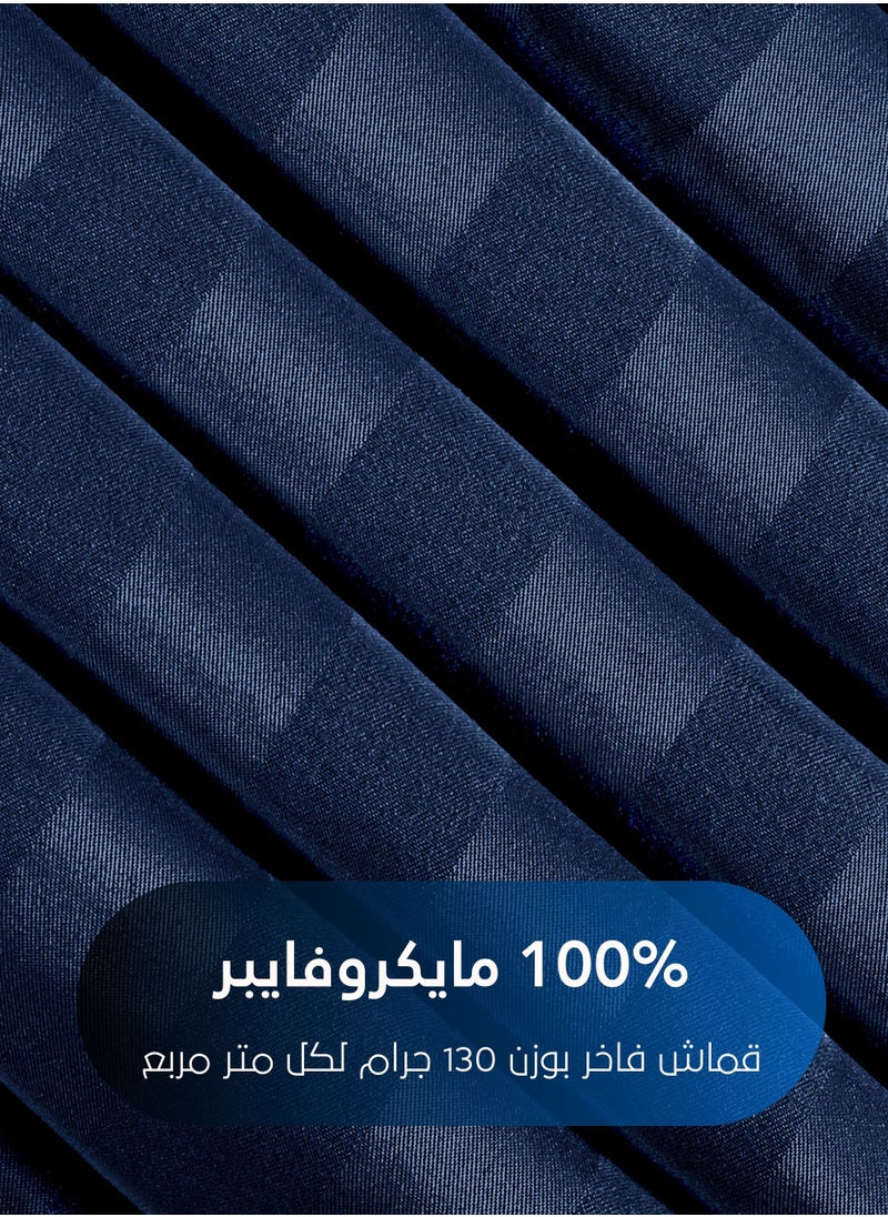 Microfiber Hotel Comforter Sets, Fits 160 cm x 200 cm Size Bed, Duvet Filling Included, 5 Pcs Queen Size, Hotel Stripe Pattern - pzsku/Z1591A337BF036D36B65CZ/45/_/1707721159/a8469bf5-509c-46e5-ab6e-bf8dc7bad131