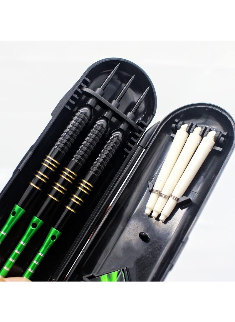 Generic - Steel Tip Darts 3 Pack 23 Grams Professional Darts Metal Tip Set with Brass Barrels Aluminum Shafts Extra 3 PVC Dart Shafts 8 Flight Protectors 12 Rubber O-Rings Dart Storage Case - Image 1