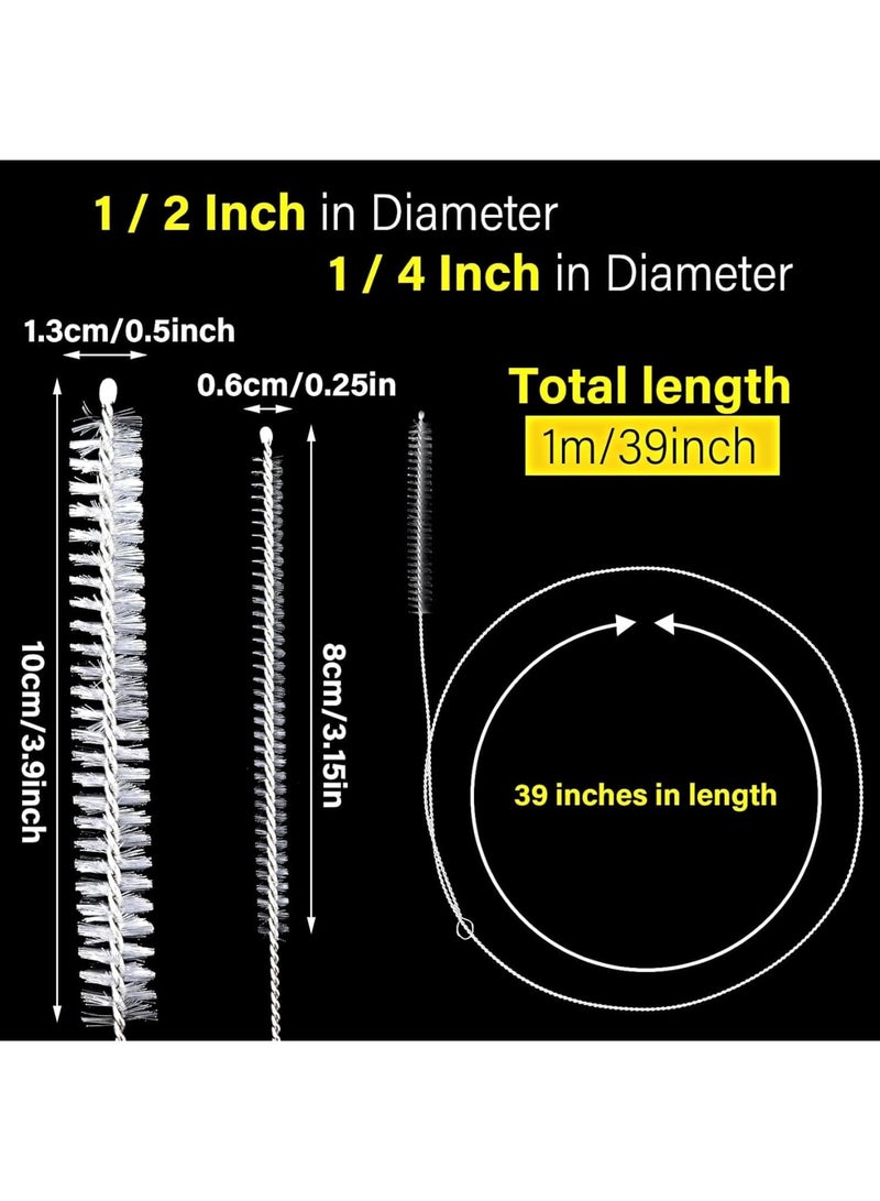 SYOSI Pipe Cleaners, 4 Pack Extra Long Nylon Bristle Cleaning Brushes for Straws Tubes Pipes Hoses Bottles and Refrigerator Drains, Flexible Durable Brush Set for Kitchen Home Bar and Travel Use - Image 2