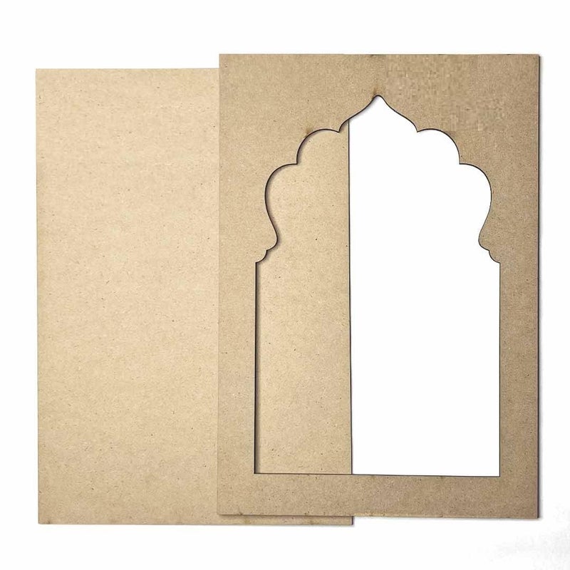 Estella Jharokha MDF Wood Cutout for DIY Art Craft Resin Lippan Mandala Painting Wall Hanging Decoration