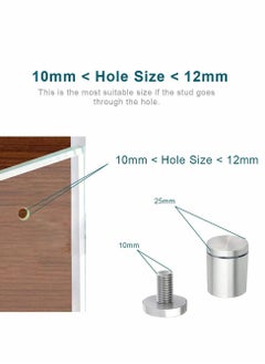 Y&D Stainless Steel Standoff Screws, 20Pcs 25 x 25mm Wall Sign Holders Mounting Glass Hardware for Hanging Acrylic Picture Frame, Advertising Screws Kit  - Image 4