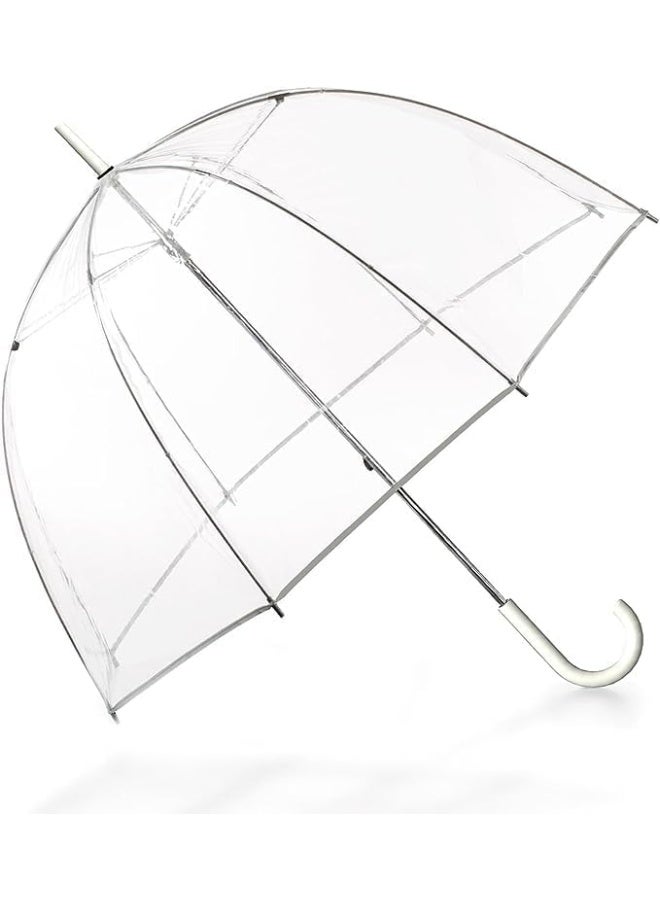 Clear Umbrella for Rain - Transparent Large Rainproof Canopy for Adult, Wedding, Graduation and Outdoor Events - Automatic Open, Crook Handle, Clear Dome - Image 1