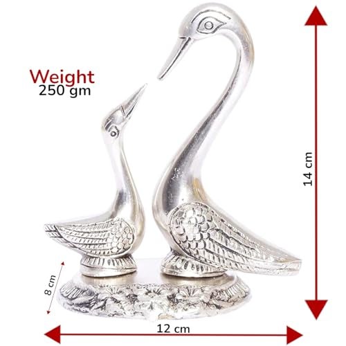 KridayKraft Metal Love Birds swan Set Pair of Kissing Duck,Showpiece for Home Decor Statue Love for Romantic Gift to Boyfriend,Girlfriend,Wife,Gift Your Relatives On Wedding,Anniversaries,Birthday... - Image 2