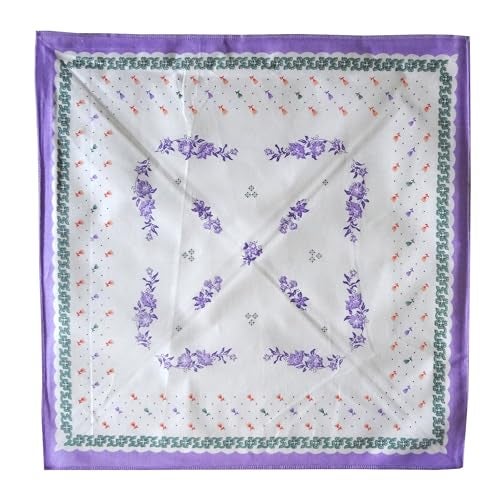 DIKHAWA 100% Cotton Women's Big Size Soft Cotton Floral Handkerchiefs/Hankies for Girls (36CM X 36CM_Pack of 12) - Image 5