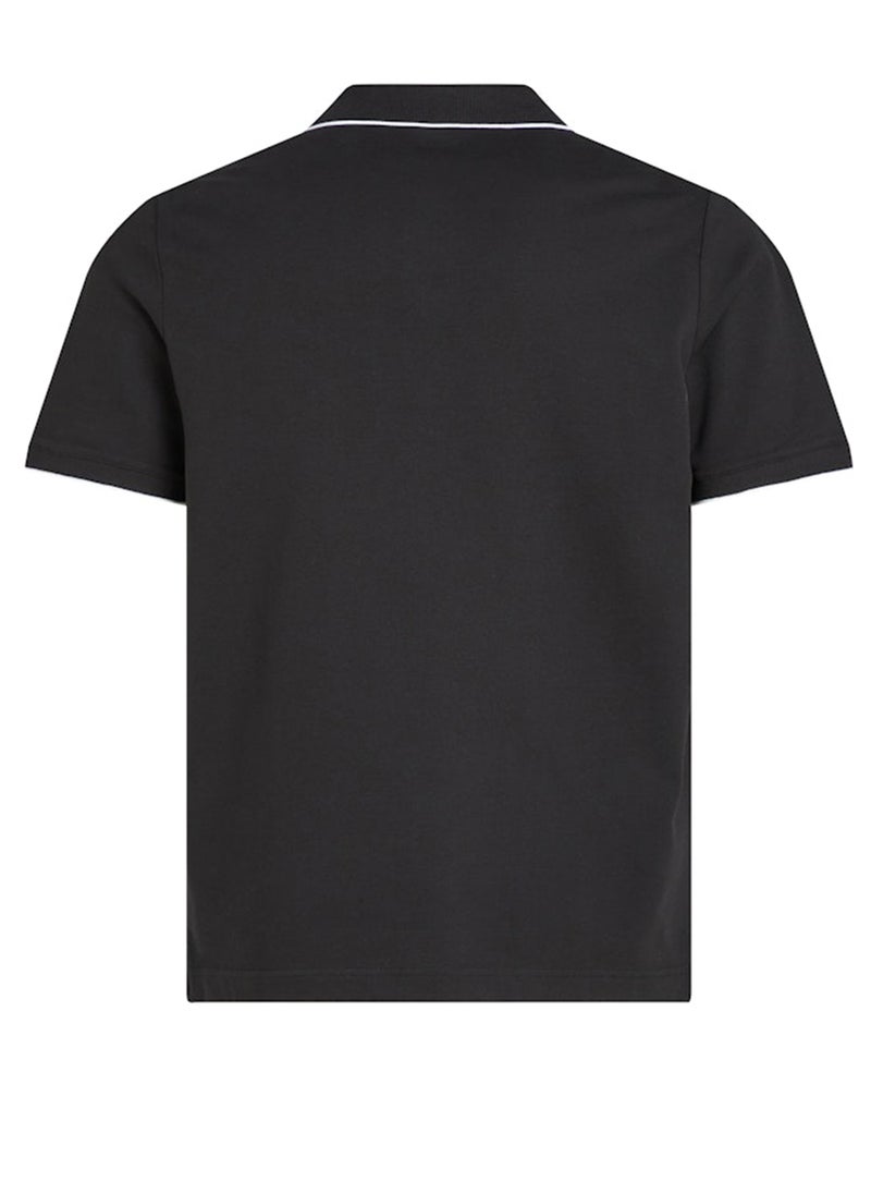 CALVIN KLEIN - Slim Stretch Cotton Pique Polo - Image 1