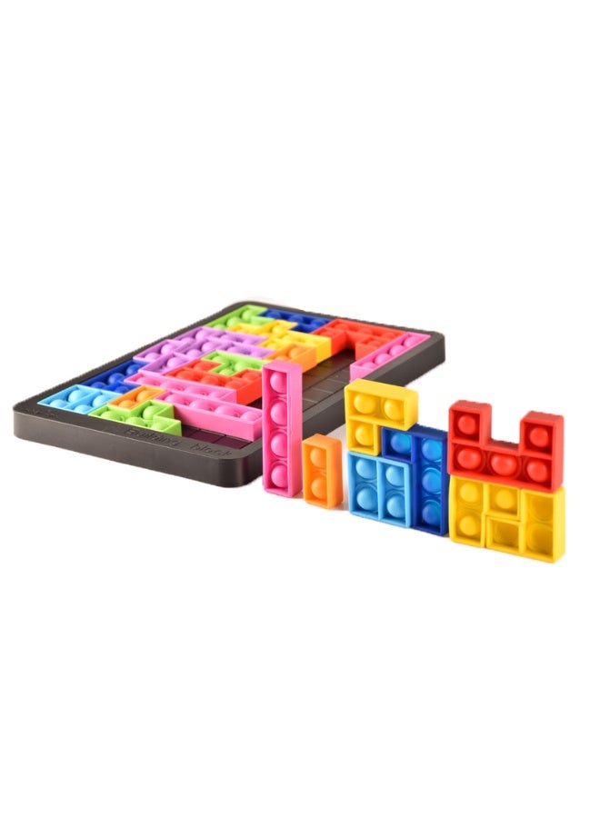 Silicone Puzzle Building Blocks Game Board Educational Fun Toy, for Kids Interactive Learning Activity, Durable Safe Puzzles, for Creative Play and Development - Image 3