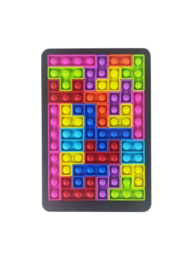 Silicone Puzzle Building Blocks Game Board Educational Fun Toy, for Kids Interactive Learning Activity, Durable Safe Puzzles, for Creative Play and Development - Image 4