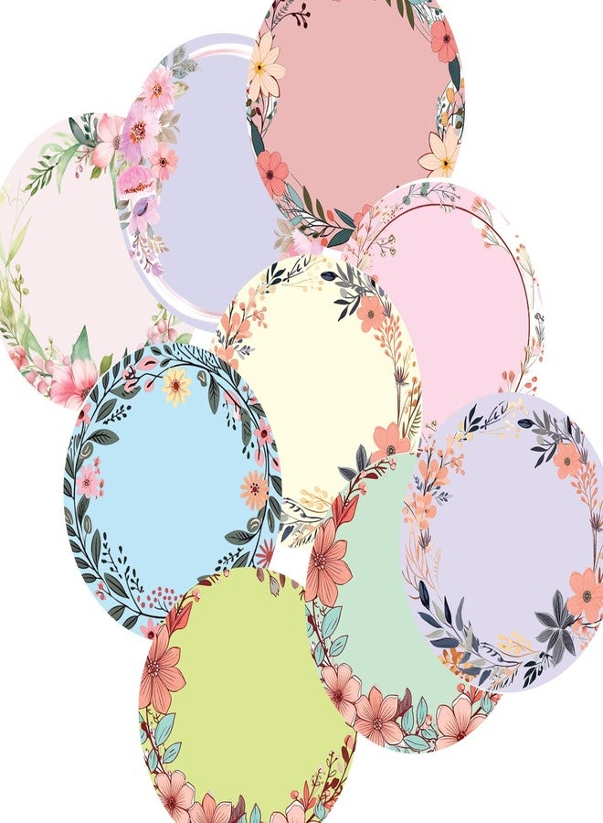 SLGIFT Floral Vinyl Stickers for Scrapbooking & Crafts | 54 Pcs Round Self-Adhesive Decorative Stickers | Waterproof Aesthetic Stickers for Journal, Planner, Gift Wrapping & DIY, DF01 - Image 4