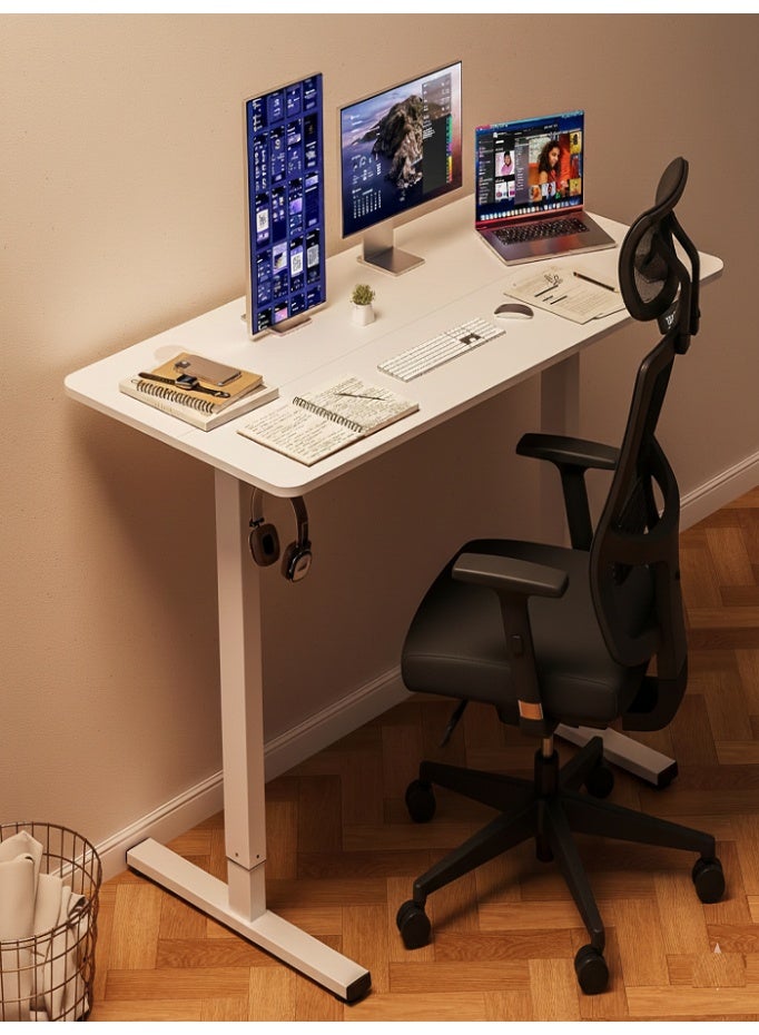 ليفي مكتب كهربائي قائم بارتفاع قابل للتعديل، طاولة مكتبية للجلوس والوقوف مع تحكم بالذاكرة، مكتب كمبيوتر مريح للمنزل والمكتب، 120×60 سم (أبيض) - Image 2