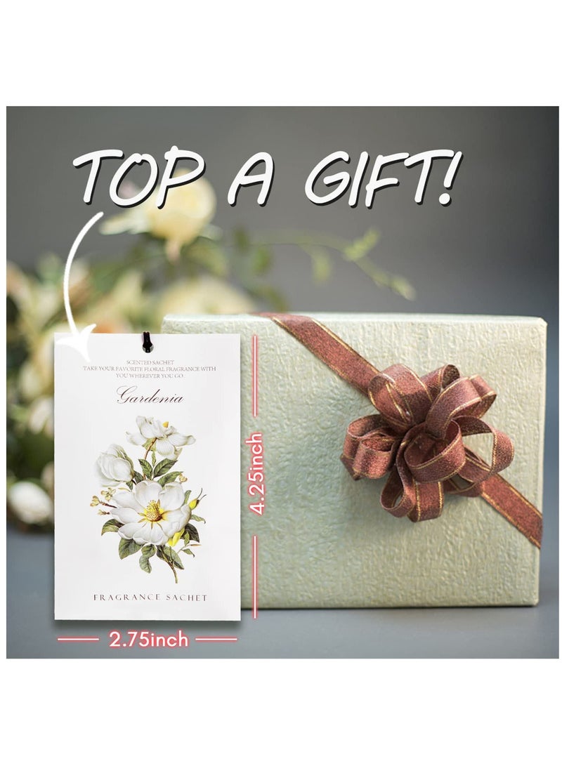 SYOSI Gardenia Sachet 1Box 12Pcs Scented Sachets Air Freshener for Drawer and Closet Long Lasting Sachets Bags Drawer deodorizers Fresh Scents Home Fragrance Sachet for Lover Home Car Fragrance Product  - Image 3