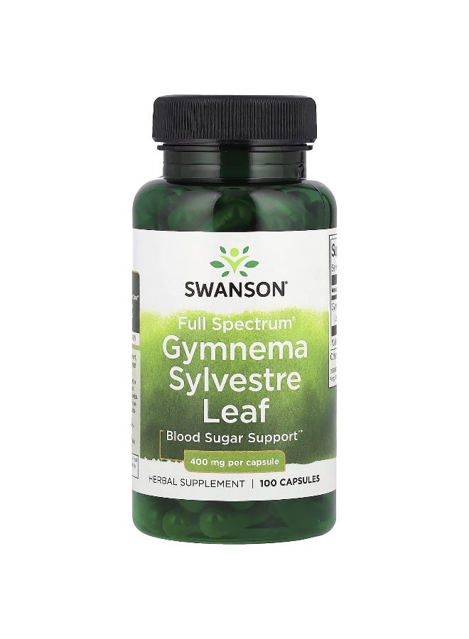SWANSON Swanson, Full Spectrum® Gymnema Sylvestre Leaf, 400 mg, 100 Capsules  - Image 1