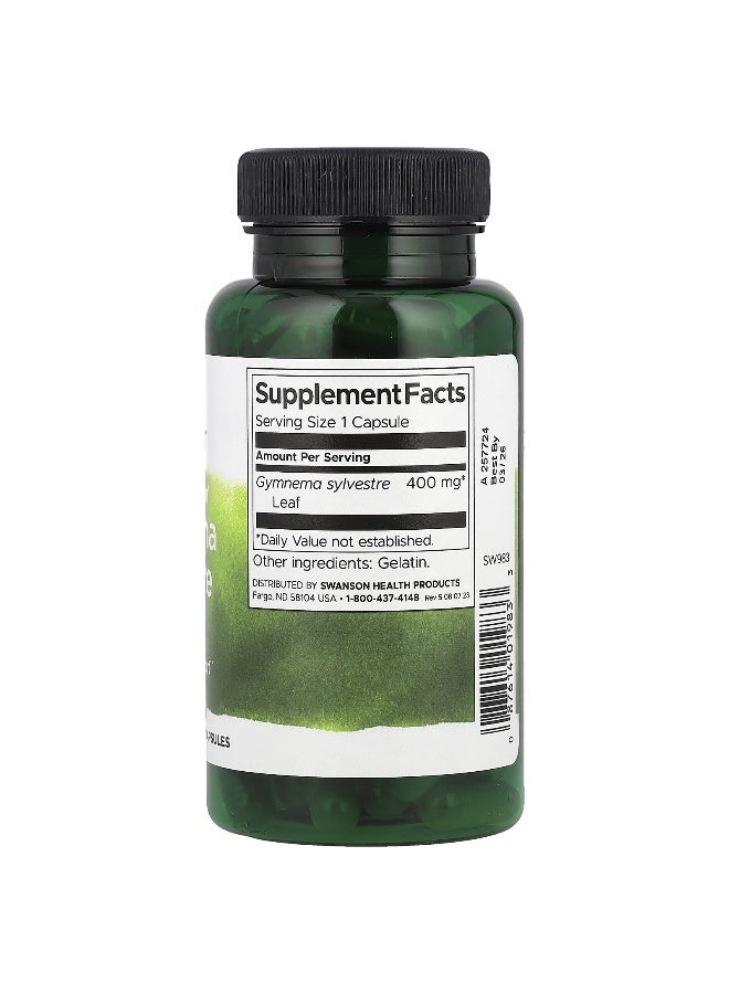 SWANSON Swanson, Full Spectrum® Gymnema Sylvestre Leaf, 400 mg, 100 Capsules  - Image 2
