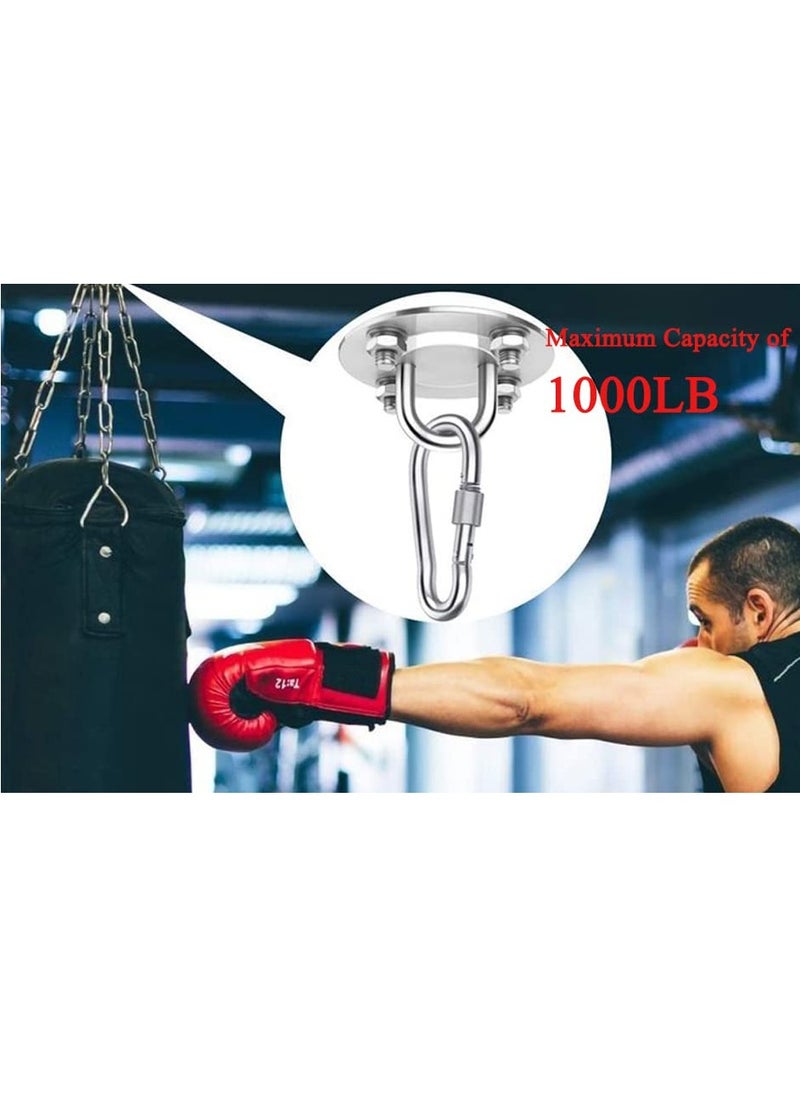 Excefore - Hammock Hanging Kit Heavy Duty Swing Hanger 1000lb Capacity, Hammock Chair Hanging Kit Durable Hanging Chair Hardware for Wall/Woot, Ceiling Swing Mount for Indoor Outdoor - Image 1