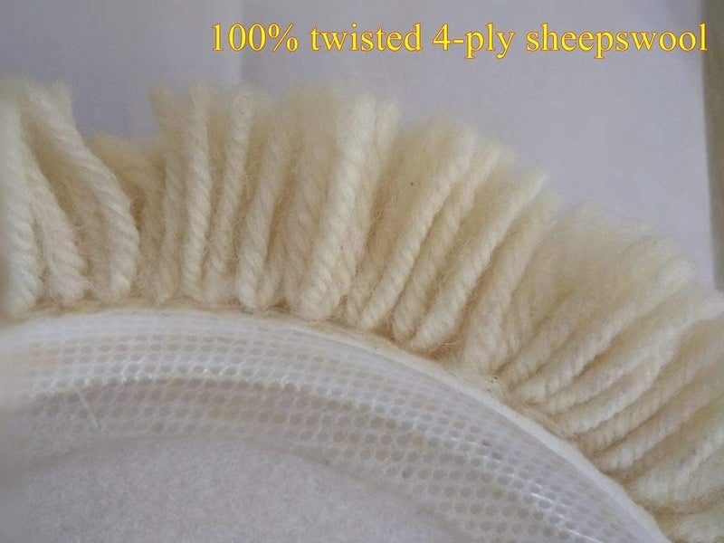 AQ AQSON وسادة تلميع من الصوف AQSON بحجم 7 بوصة لاستعادة السيارات والألياف الزجاجية - Image 3