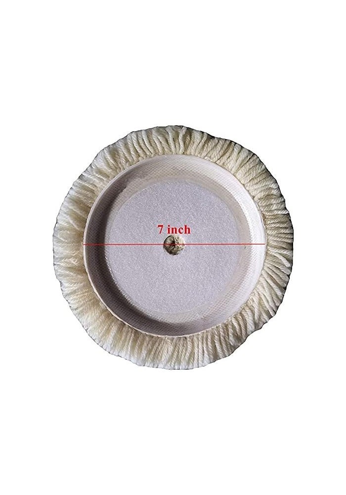 AQ AQSON وسادة تلميع من الصوف AQSON بحجم 7 بوصة لاستعادة السيارات والألياف الزجاجية - Image 2